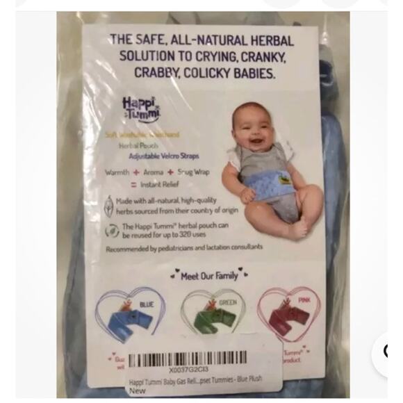 Happi Tummi Herbal Remedy Waist Band For Infant Gas Relief PINK GIRLS - Picture 5 of 5